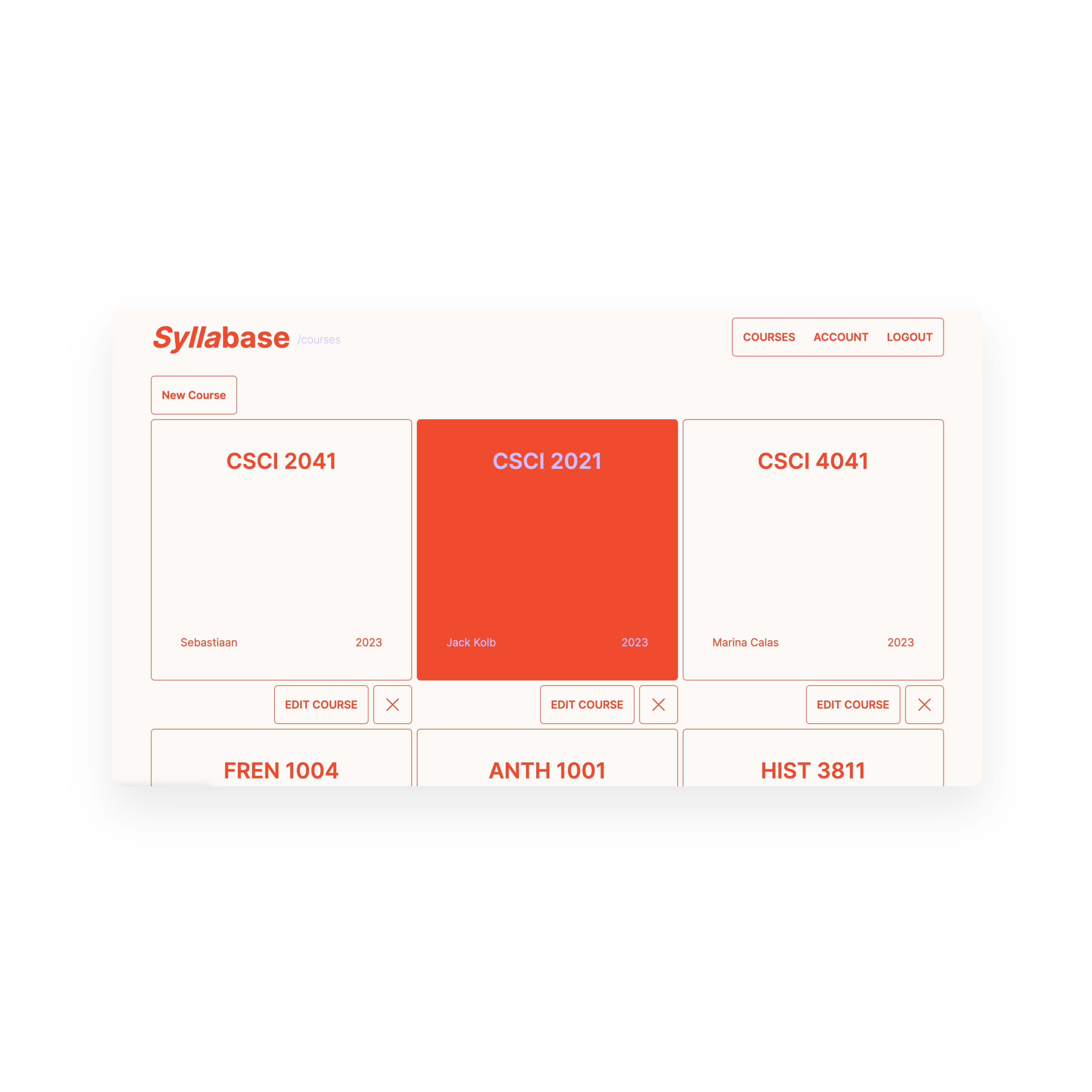 Syllabase Dashboard